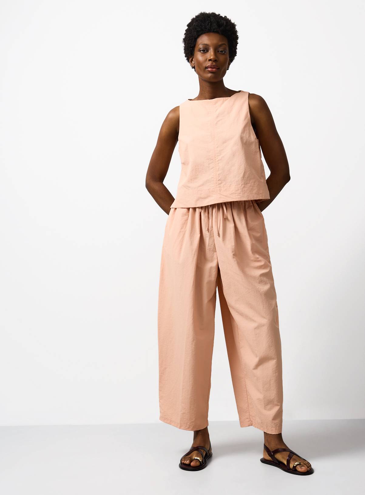 Light Orange Techno Slash Neck Top 26 - Image 2
